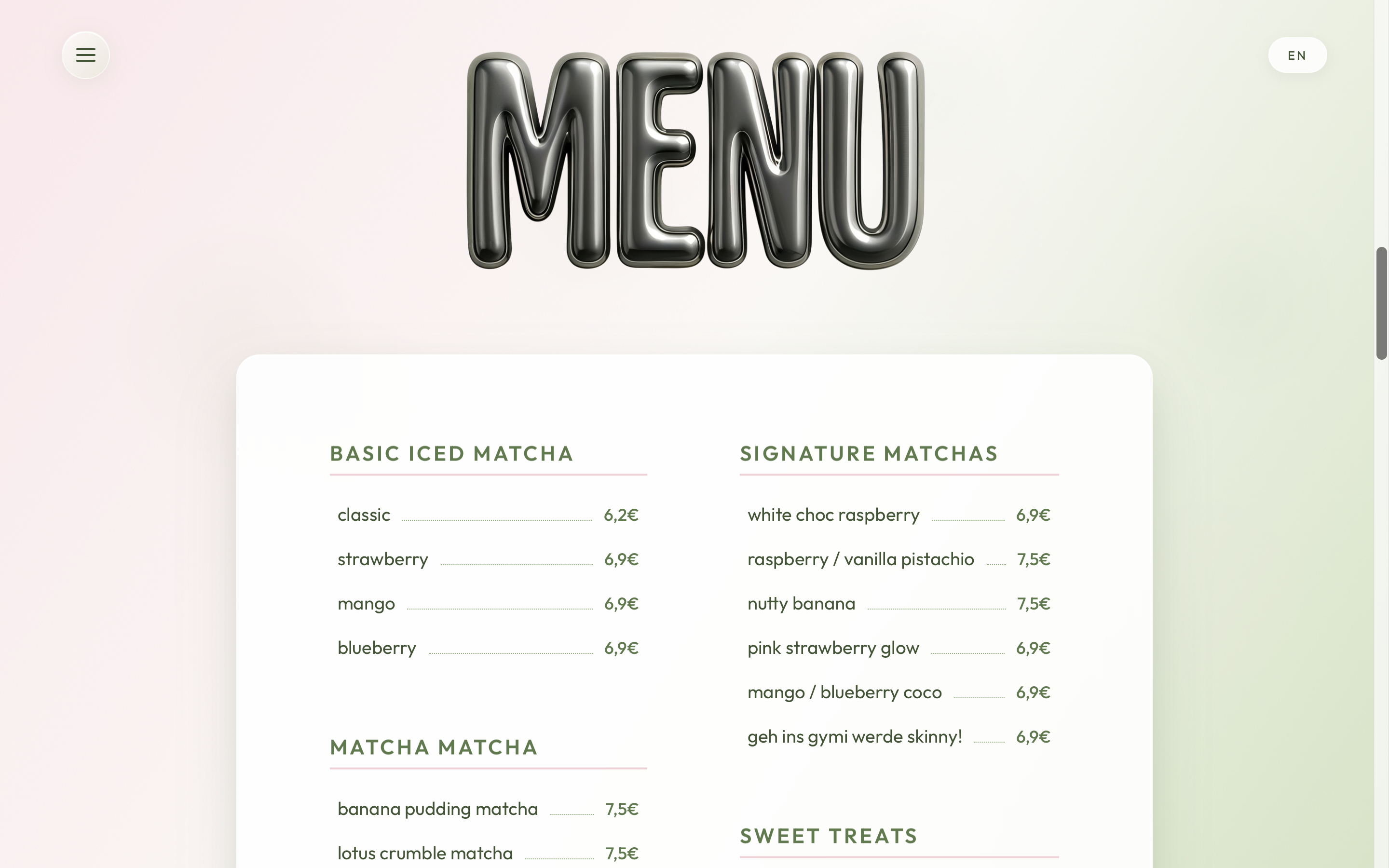 Matcha Matcha Screen 3